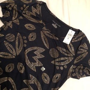 NEW Blue&gold Ann Taylor Factory T-shirt.